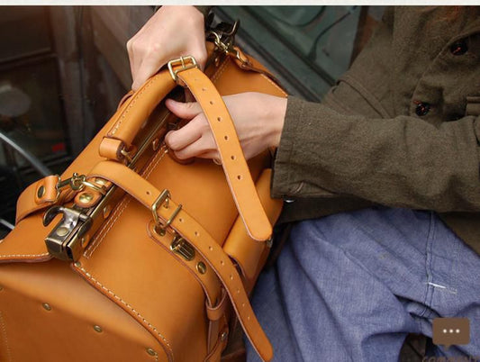 Preorder Crocodile Leather Large Top Handle Satchel Bag