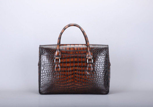 Men's Vintage Crocodile Leather Briefcase