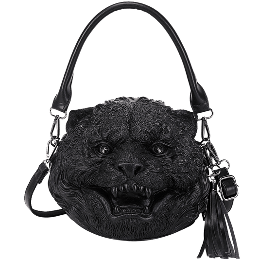 3D Backpack, Fashion 3D Happy Small Tiger Head SquareBag, Cross Body Handle Shoulder Bag