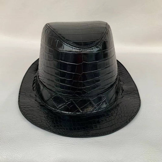 Crocodile Skin Leather Hat, Men's Western Hat