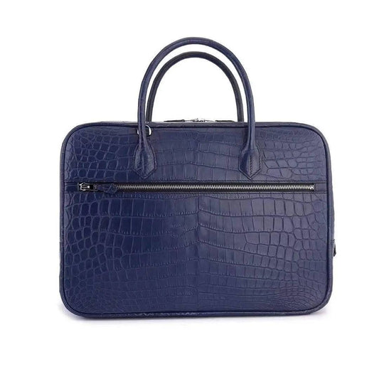 Genuine Crocodile Leather Postman Bag Mens Shoulder Messenger Bussiness Document Travel Laptop Briefcase Bags