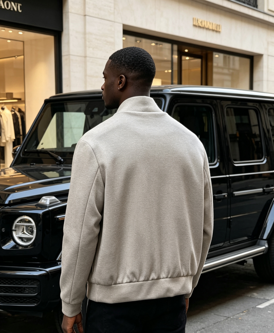Himalayan White Crocodile & Cashmere Jacket