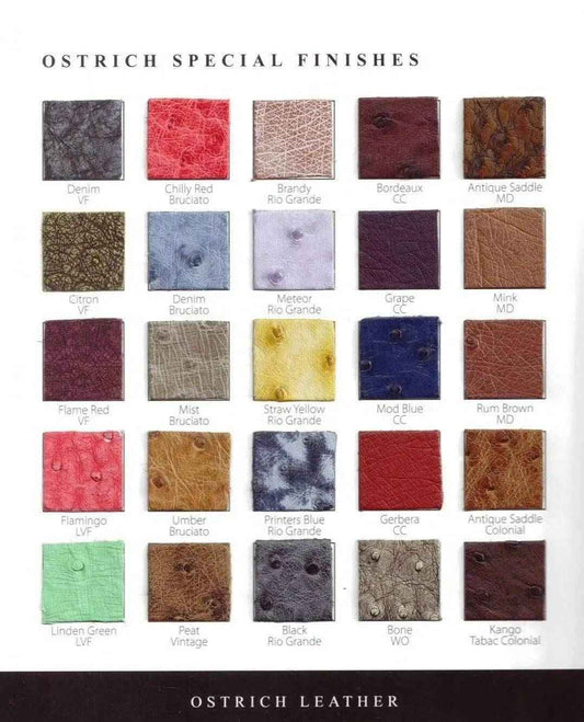 Ostrich Skin Leather Colorway
