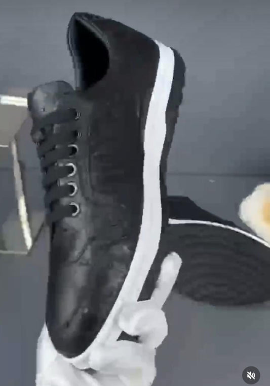 Preorder Ostrich Skin Leather Sneaker