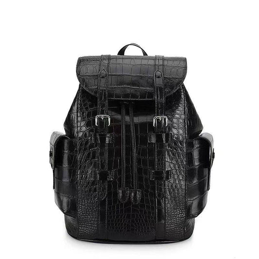 Genuine Crocodile Belly Leather Backpack