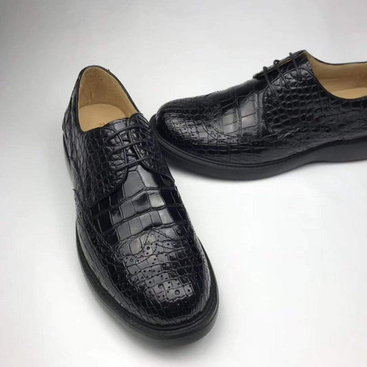 Crocodile Shoes Men's Crocodile Leather Snakers And Slip On Brogue Front Shoes