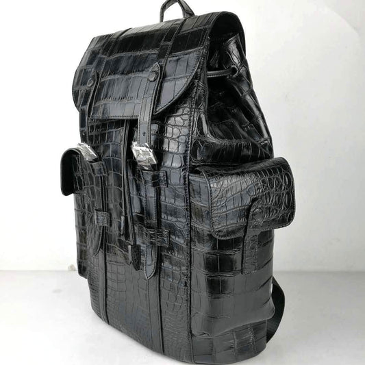 Preorder Genuine Siamese Crocodile Belly Leather Backpack