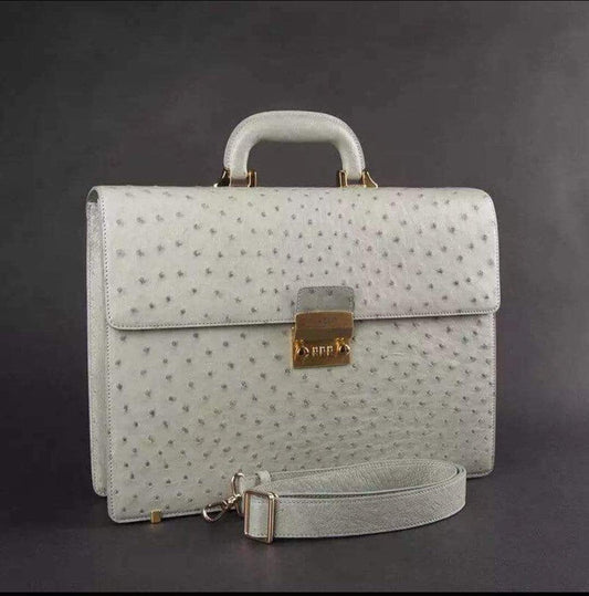 Preorder Mens Genuine Python Leather Laptop Briefcase With Passport Cover