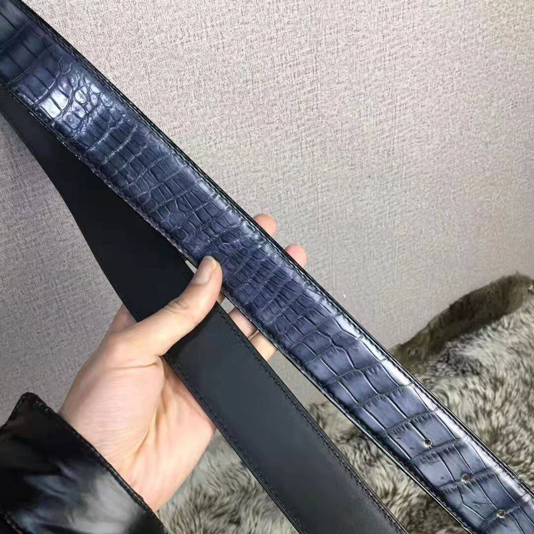 Preorder Vintage Hand Painted Crocodile Leather Belt