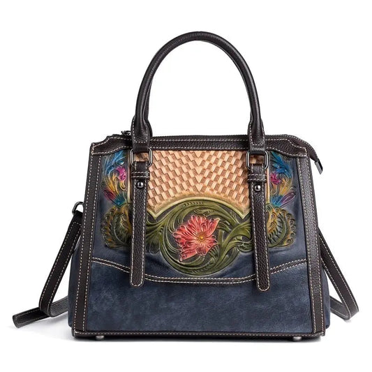 Rossie Viren Women's Leather Top Handle Shoulder Cross Body Bag