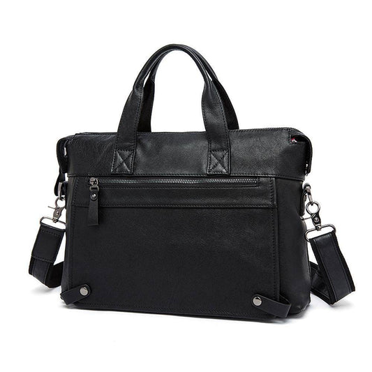 Rossie Viren Men's Classic 15" Men's Handmade Leather Briefcase Laptop Bag Messenger Shoulder Bag