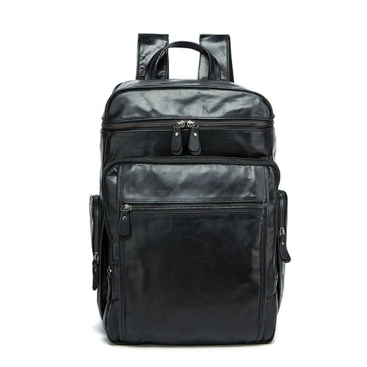 Rossie Viren Vintage Leather Large Volume Backpack,Rucksack,Knapsack For Men