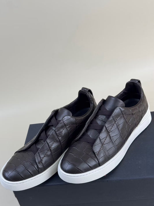 Preorder Crocodile Shoes Genuine Crocodile Skin Leather Sneakers