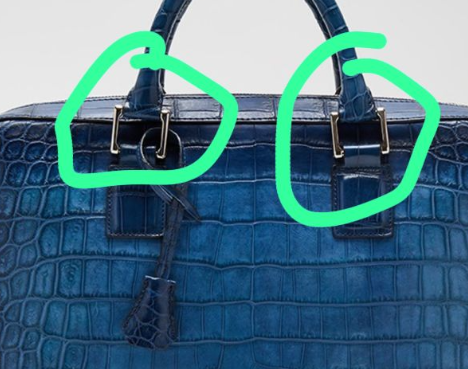 Dark blue Rossie Viren crocodile leather briefcase with genuine crocodile belly leather, stylish handbag with a polished finish.