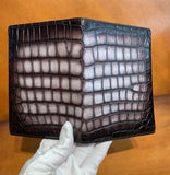 Vintage Genuine Crocodile Skin Leather  Passport Case Holder