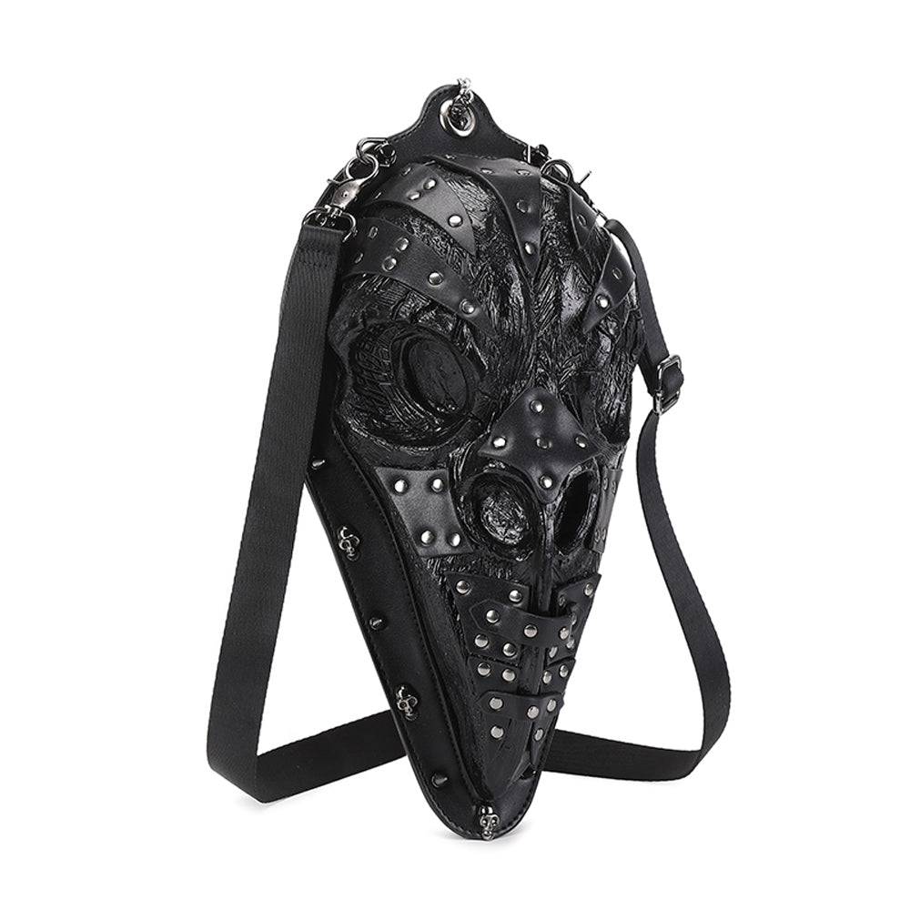 Rossie Viren 3D studded fashion bird mouth shoulder crossbody bag with chain handle, stylish messenger bag with unique design.