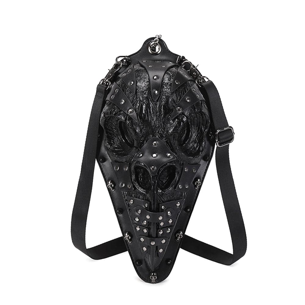 Rossie Viren 3D studded fashion bird mouth shoulder cross body bag with chain handle, stylish messenger bag with unique 3D design.