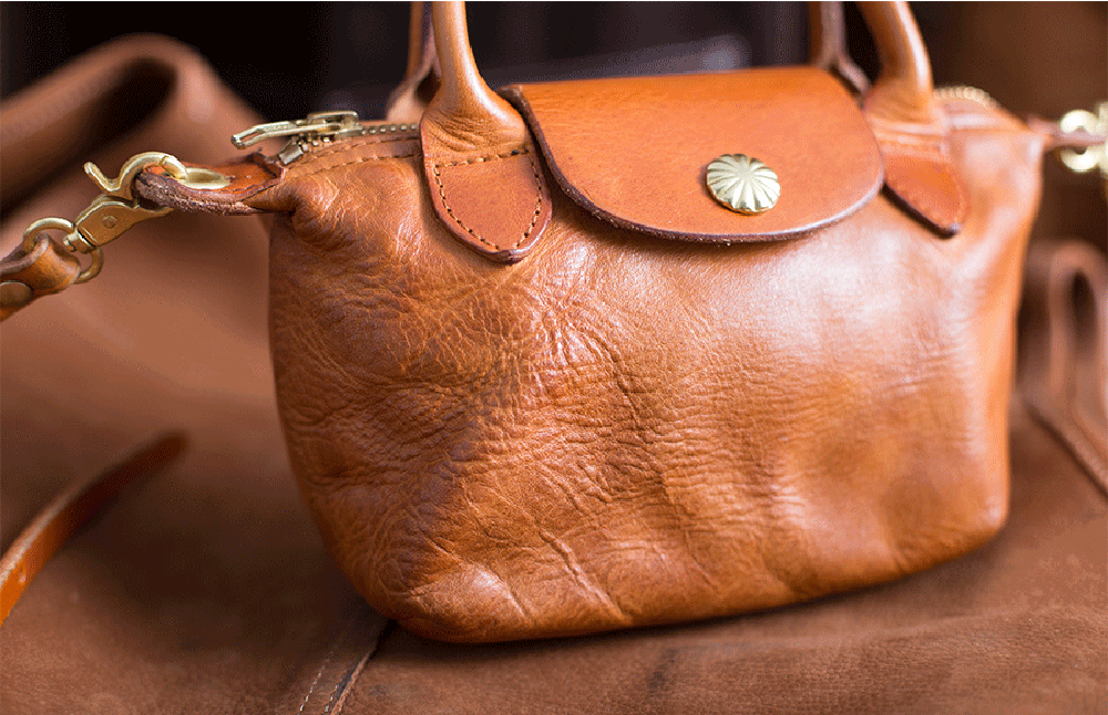 Rossie Viren Women's Womens Vintage Horse Skin Leather Small Top Handle Cross Body Shoulder Bag