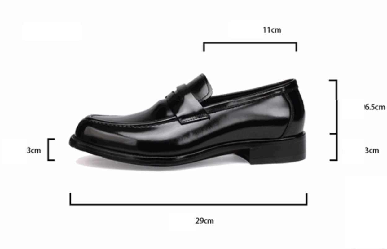 Genuine Shell Cordovan leather loafer shoes with round toe design by Rossie Viren, featuring polished leather finish.