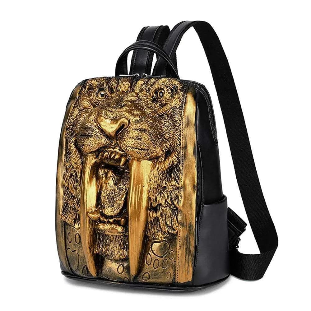 Rossie Viren 3D walrus backpack with zombie vampire teeth design, featuring detailed 3D walrus face and denture features.
