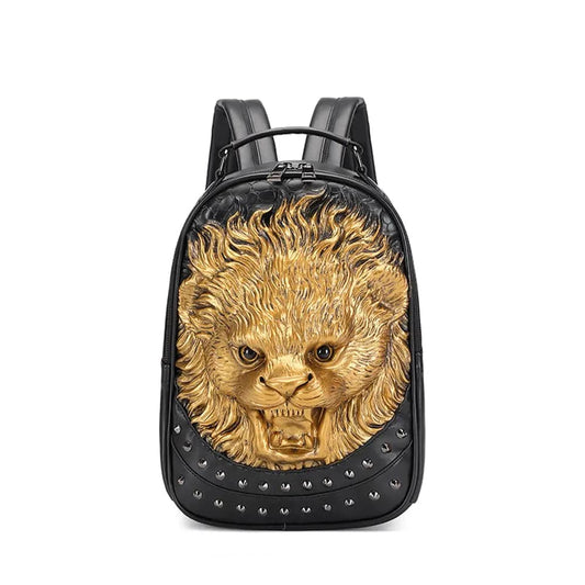 3D Lion backpack, Unisex Happy 3D Small Lion Styled Leisure Backpack