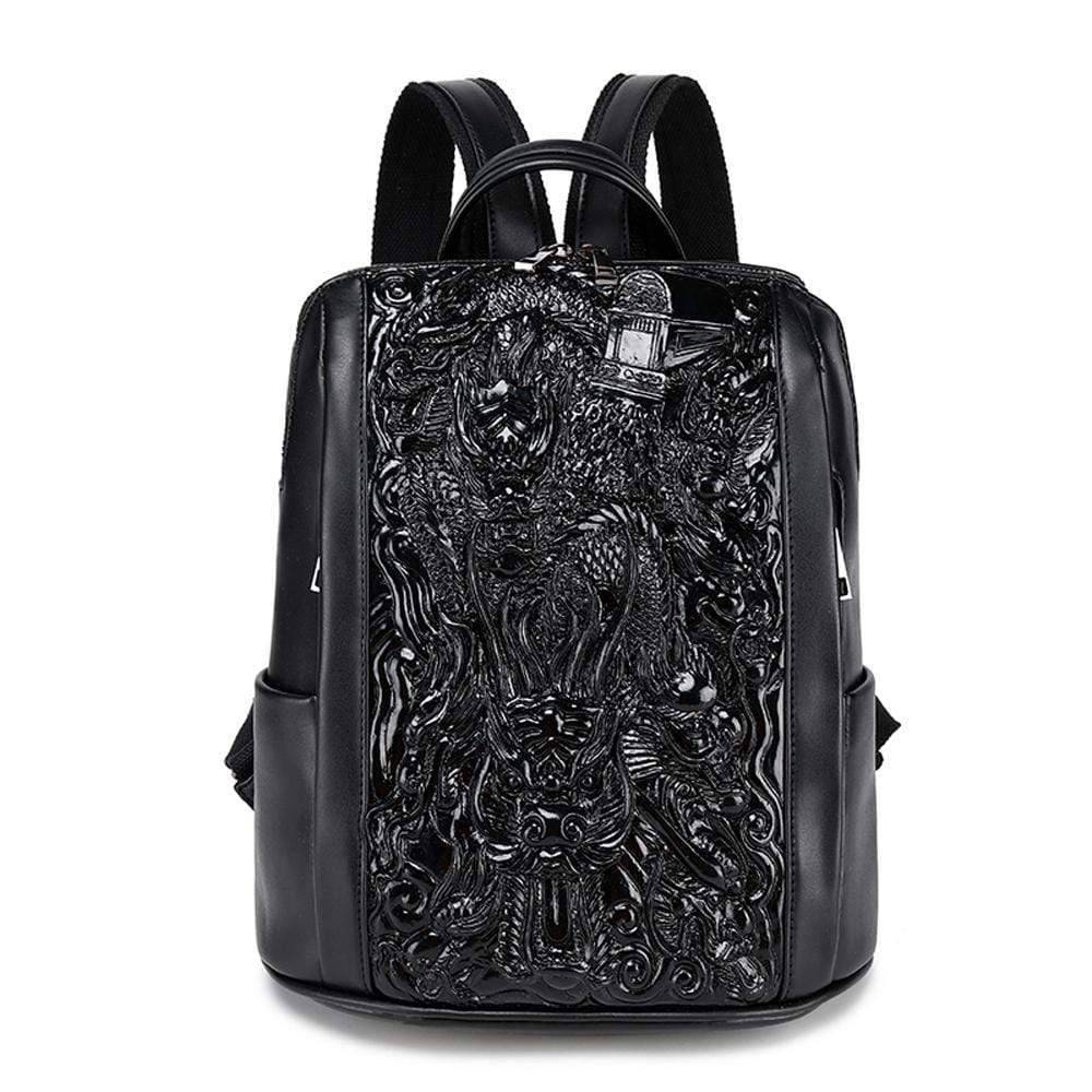 Rossie Viren 3D Flying Dragon waterproof backpack featuring vibrant dragon design and sturdy straps, suitable for everyday use.