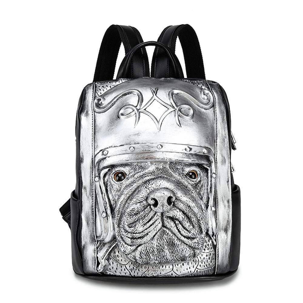 Rossie Viren 3D Sha Pei dog waterproof backpack with helmet, featuring realistic animal design and durable materials.