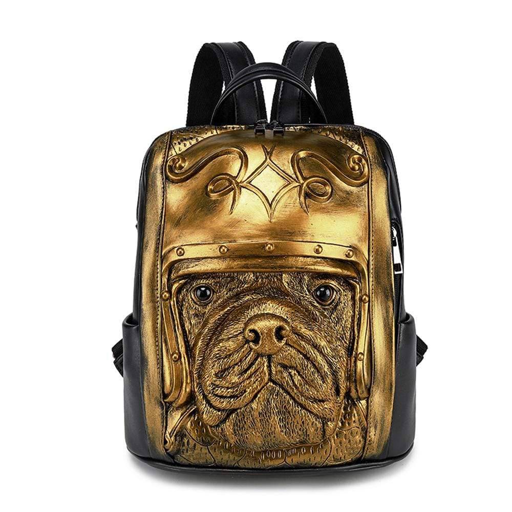 Rossie Viren 3D Sha Pei dog waterproof backpack with helmet, featuring realistic animal design and durable construction.