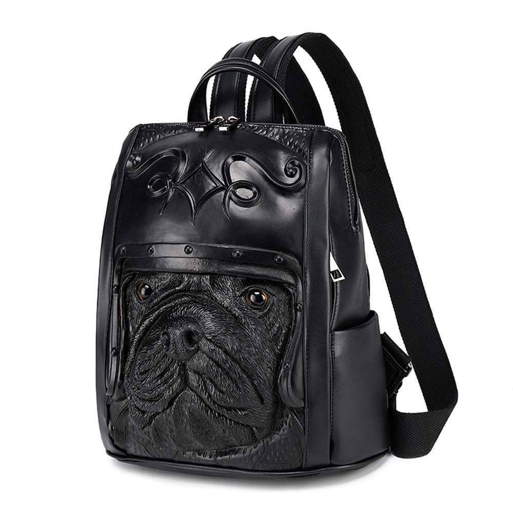 Rossie Viren 3D Sha Pei dog waterproof backpack with helmet, featuring detailed animal design and sturdy straps for everyday use.