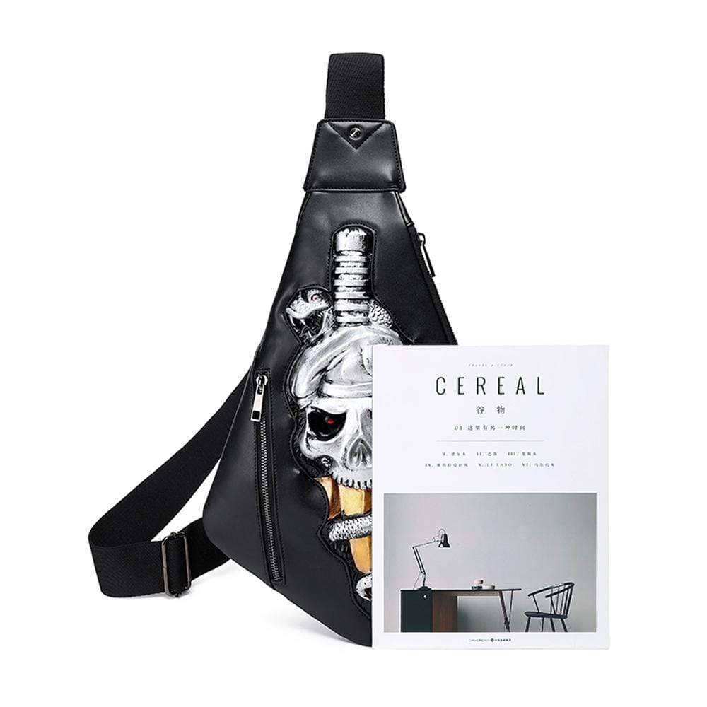 Rossie Viren 3D animal elf waterproof backpack with chest sling design, stylish crossbody messenger bag for everyday use.