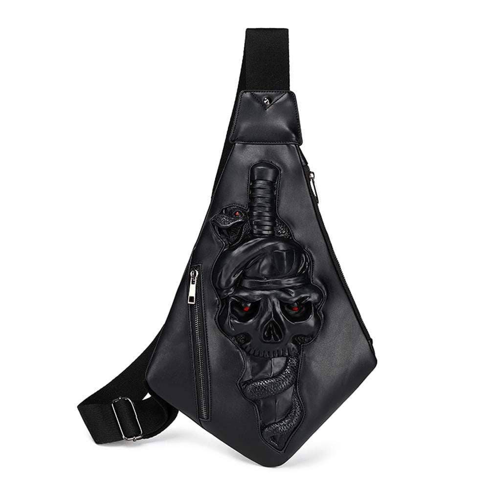 Rossie Viren 3D animal elf waterproof backpack with chest sling strap, stylish crossbody messenger bag for casual use.