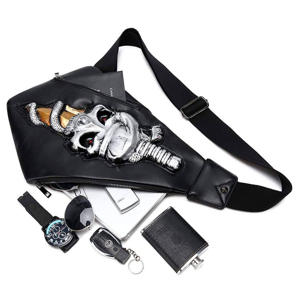 Rossie Viren 3D animal elf waterproof backpack with chest sling design, fashionable crossbody bag for casual or outdoor use.