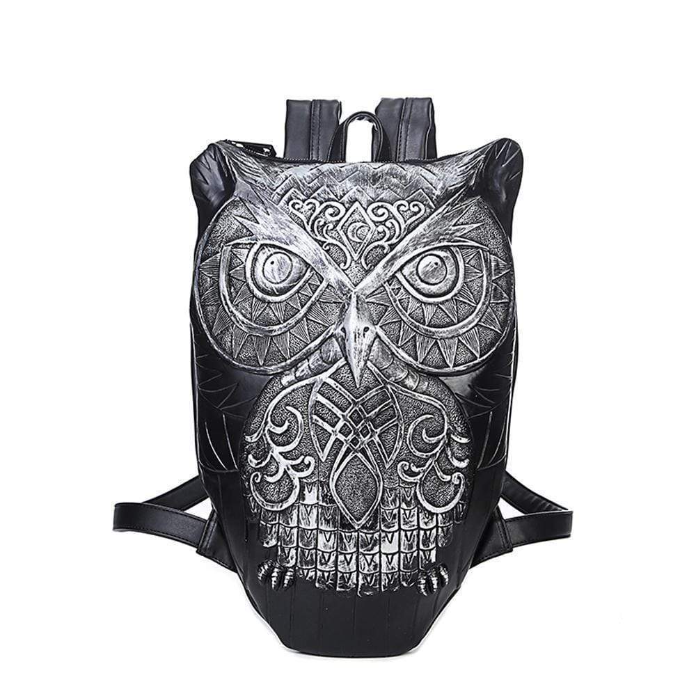 3D owl design small backpack by Rossie Viren, ideal for girls and teenagers, featuring a cute animal motif for school or casual use.