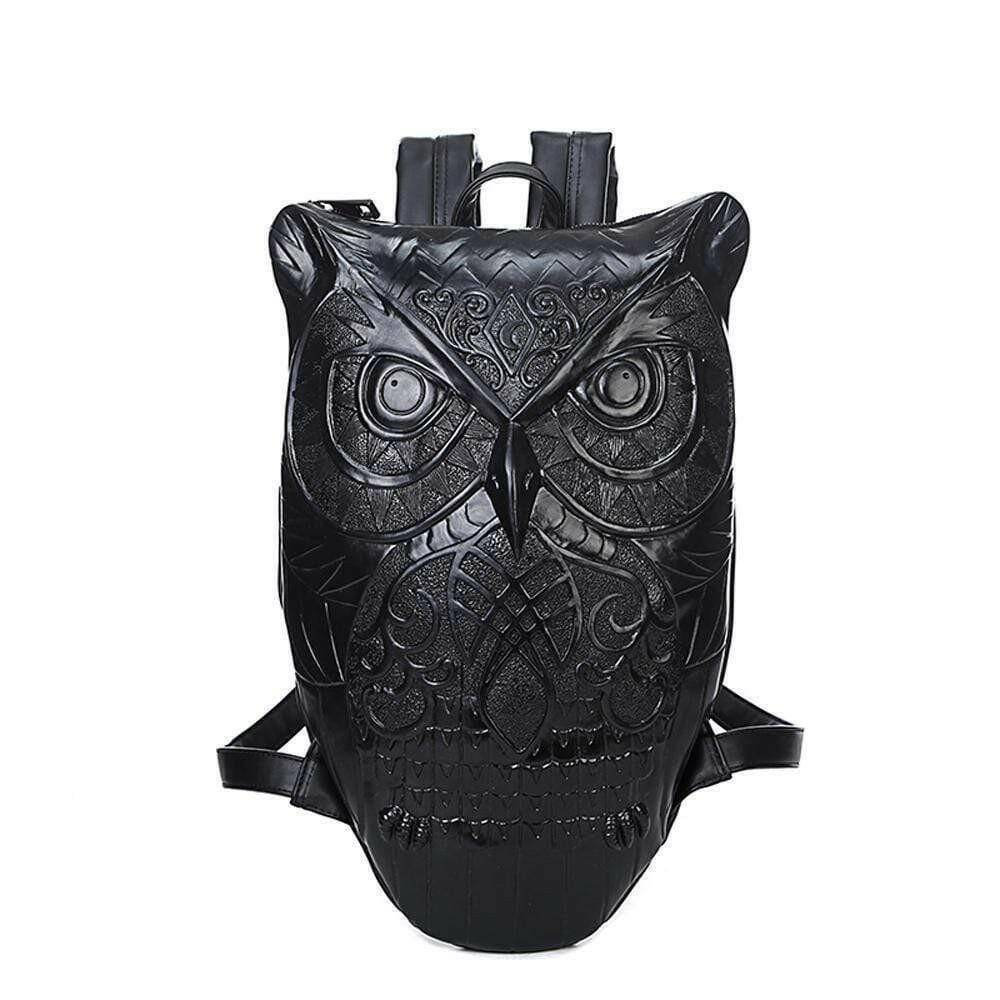 3D owl design small backpack by Rossie Viren, featuring a cute animal print for girls and teenagers, perfect for school.