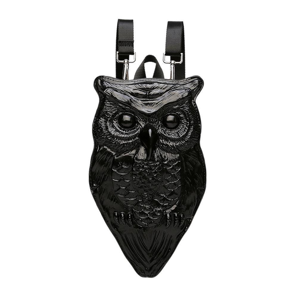 Rossie Viren 3D owl waterproof backpack with chest strap, designed for kids, featuring a detailed owl graphic and durable material.
