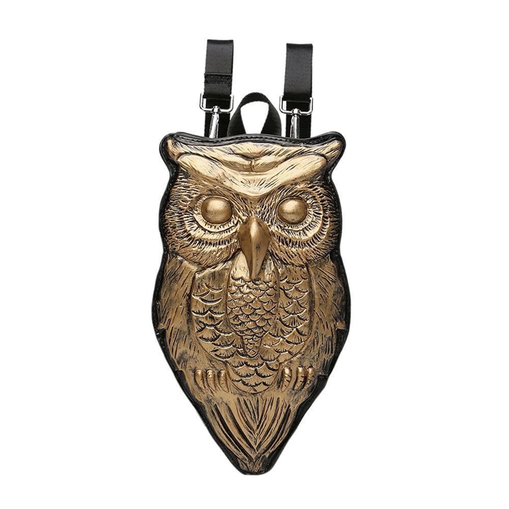 3D owl design waterproof backpack by Rossie Viren, featuring a chest crossbody style with adjustable straps and durable material.