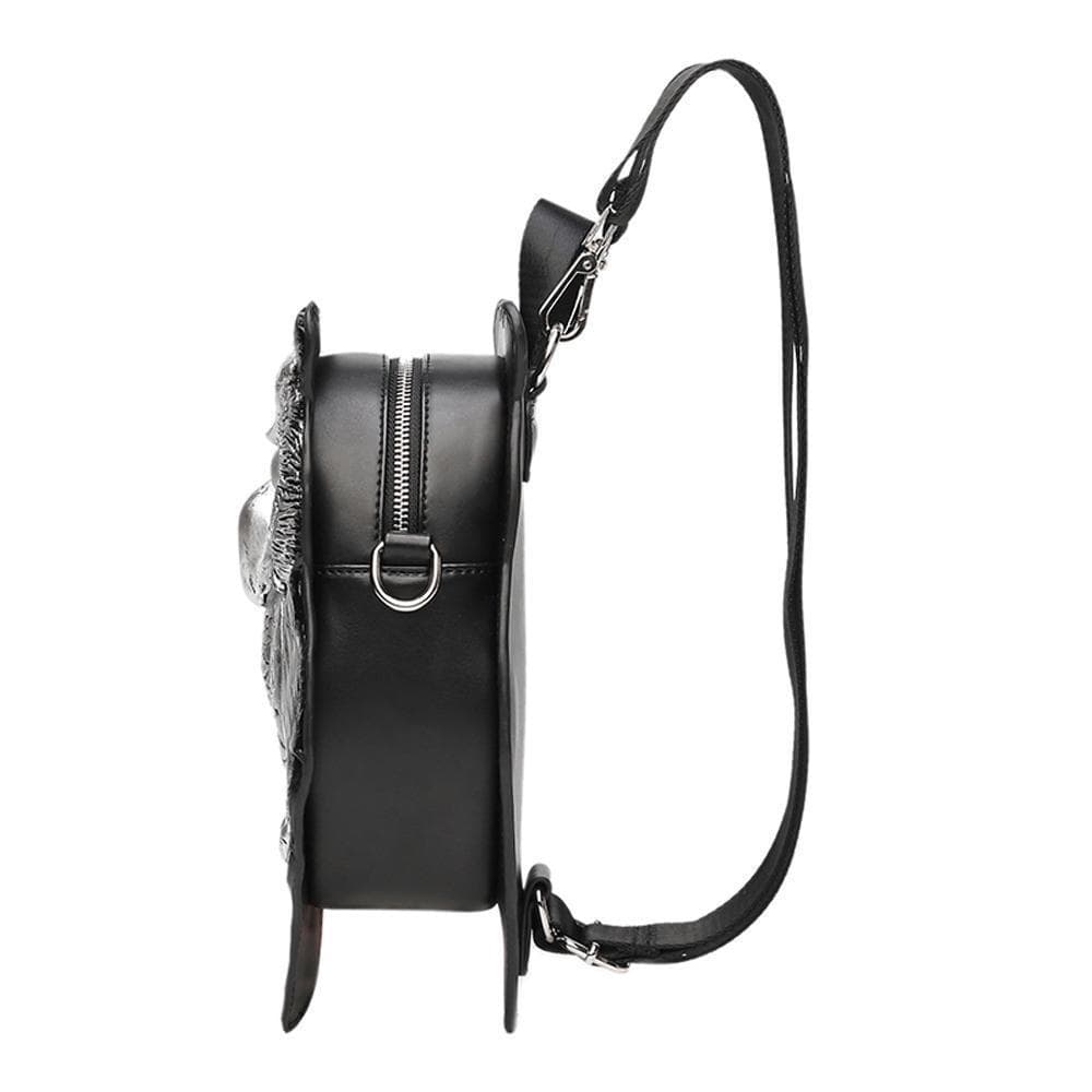 3D owl waterproof backpack by Rossie Viren, featuring a chest crossbody design with animal-themed details.