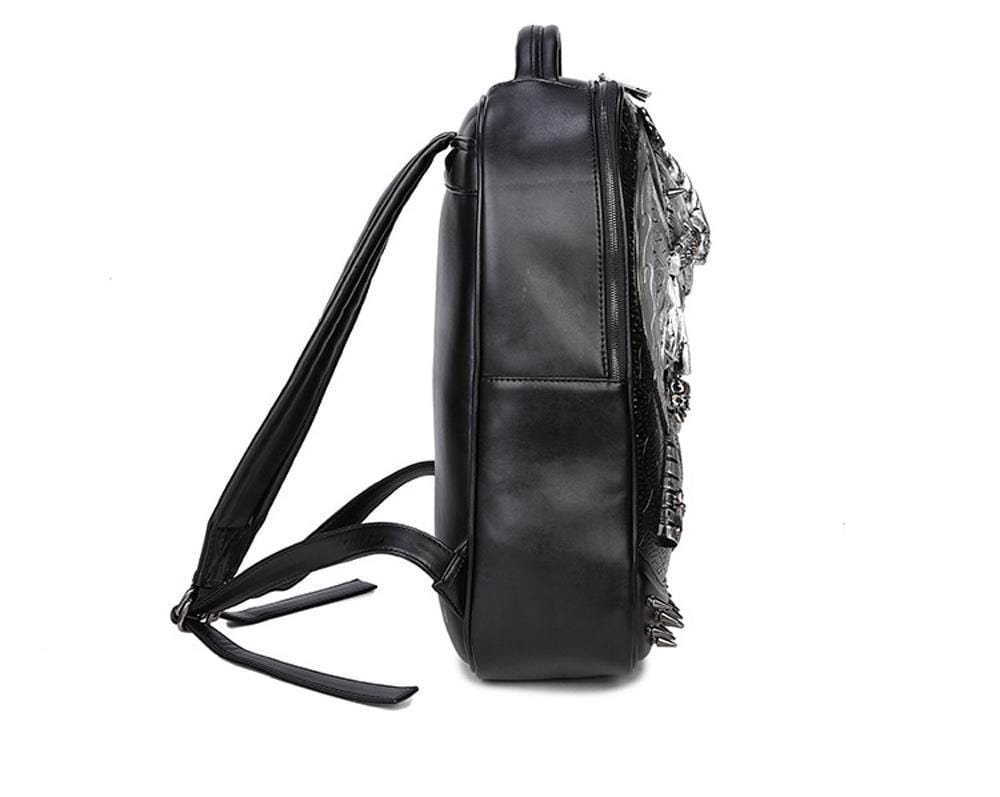 Halloween Backpack Punk Rivets Waterproof 3D Ghost Skull Crown Laptop Computer Knapsack