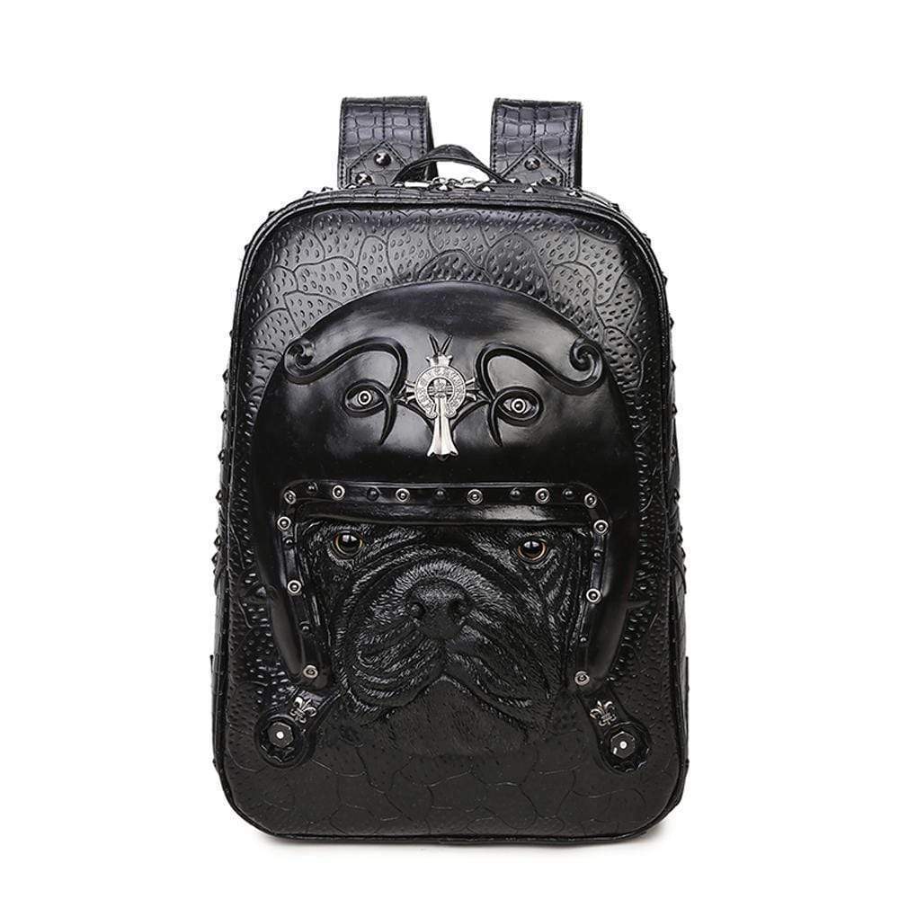 Unisex 3D backpack by Rossie Viren featuring a creative dog pattern, trendy school bag without studs, suitable for all ages.