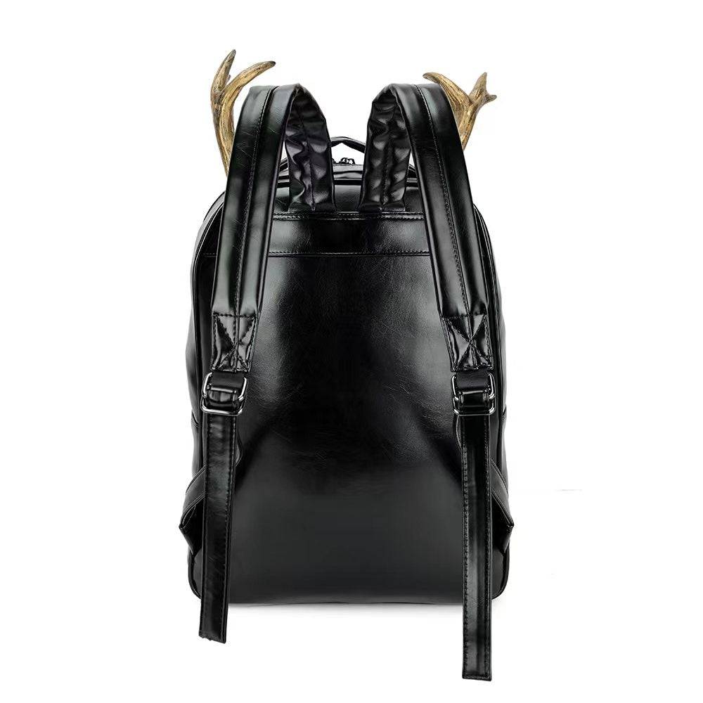 Rossie Viren 3D cow head studded backpack featuring bold design and adjustable straps, perfect for stylish everyday use.