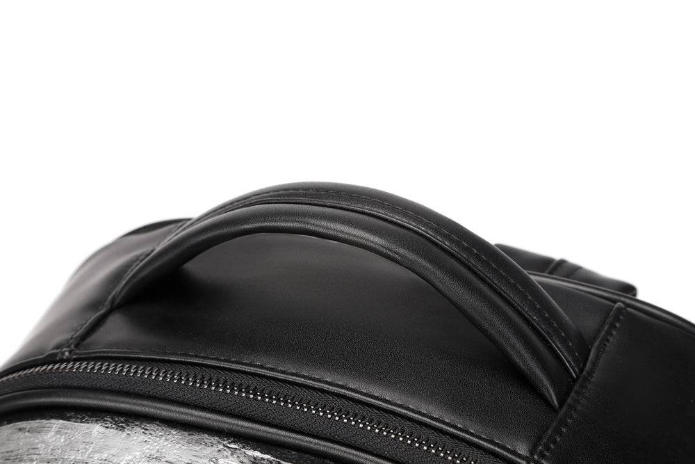 Rossie Viren 3D Bags fashion skull backpack with smile and studded details, featuring a bold, edgy design and adjustable straps.