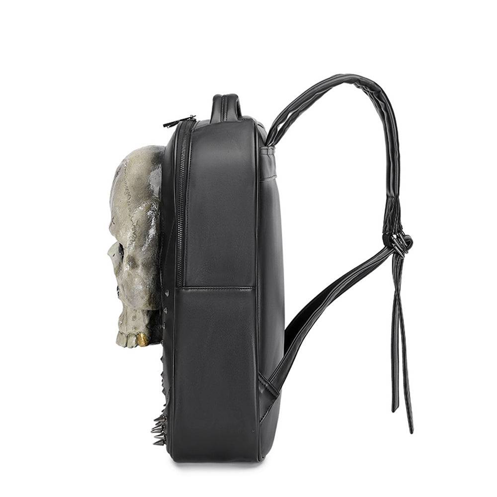 Large luminous 3D Skull backpack by Rossie Viren featuring a Kreepsville skull design, perfect for casual and leisure use.