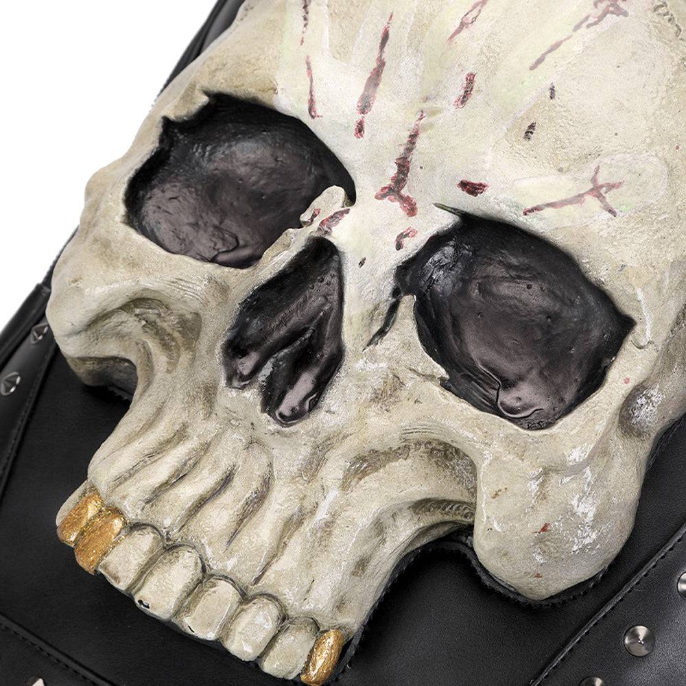 Large luminous 3D Skull Backpack by Rossie Viren featuring a spooky Kreepsville skull design and spacious leisure bag style.