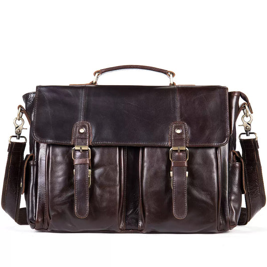 Postal Messenger Briefcase Bag Brown