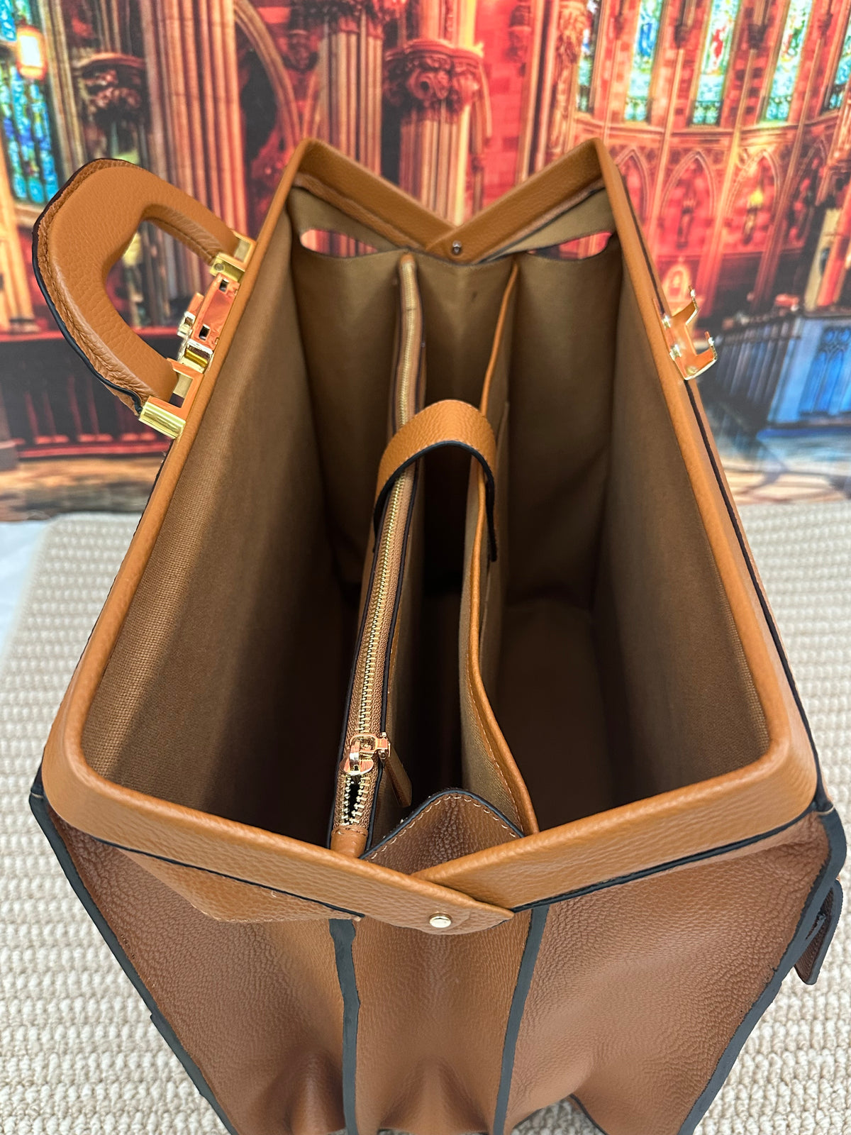 Leather Briefcase For Men , Large Leather Laptop Lawyer Briefcase