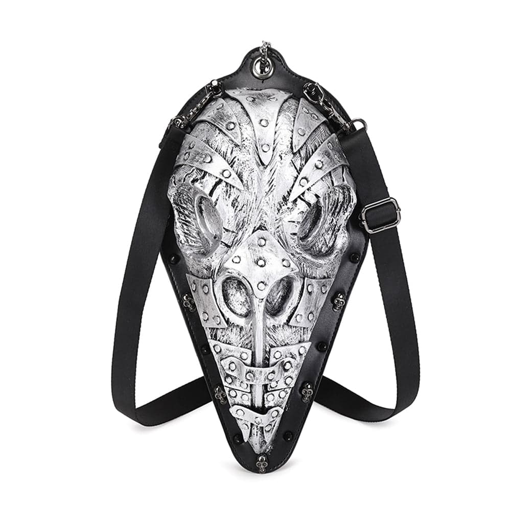 Rossie Viren 3D studded fashion bird mouth shoulder bag with chain handle, stylish crossbody messenger bag with detailed design.