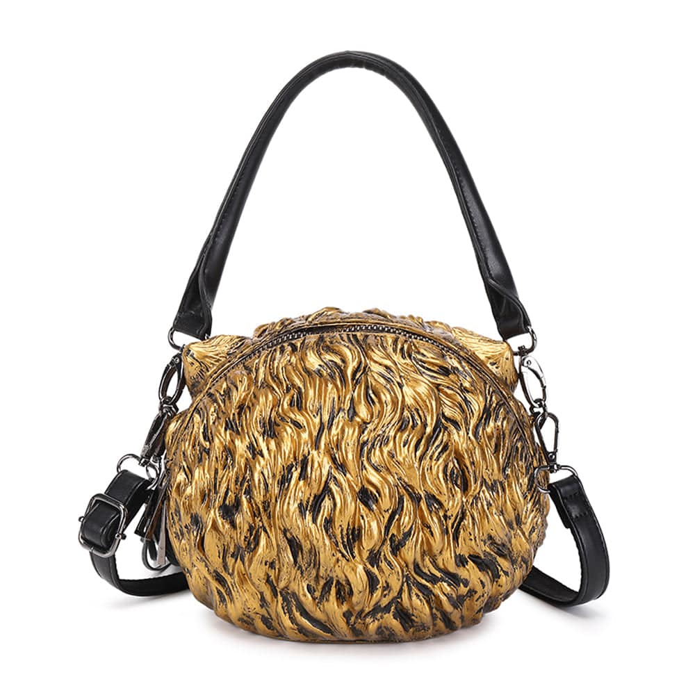 Rossie Viren 3D Happy Small Tiger Head cross body bag with square shape, stylish shoulder strap, and playful animal design.
