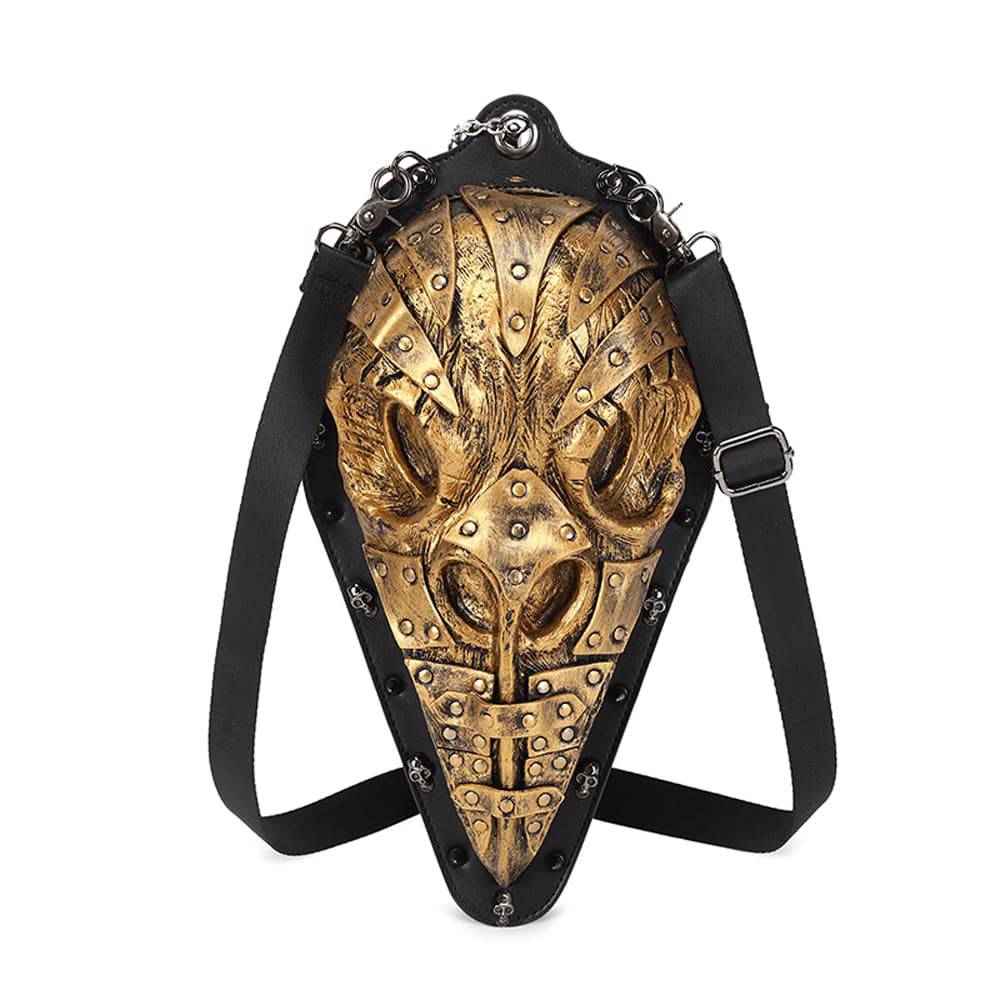 Rossie Viren 3D fashion bird mouth shoulder bag with chain handle, stylish crossbody messenger bag featuring studded details.