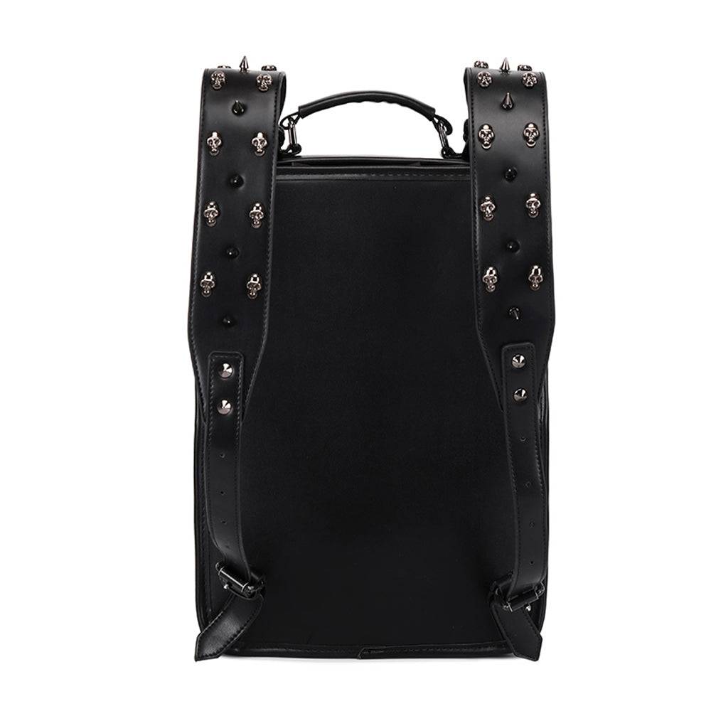 Rossie Viren 3D Double Hovering Dragon messenger backpack featuring a cylindrical design with detailed dragon artwork.