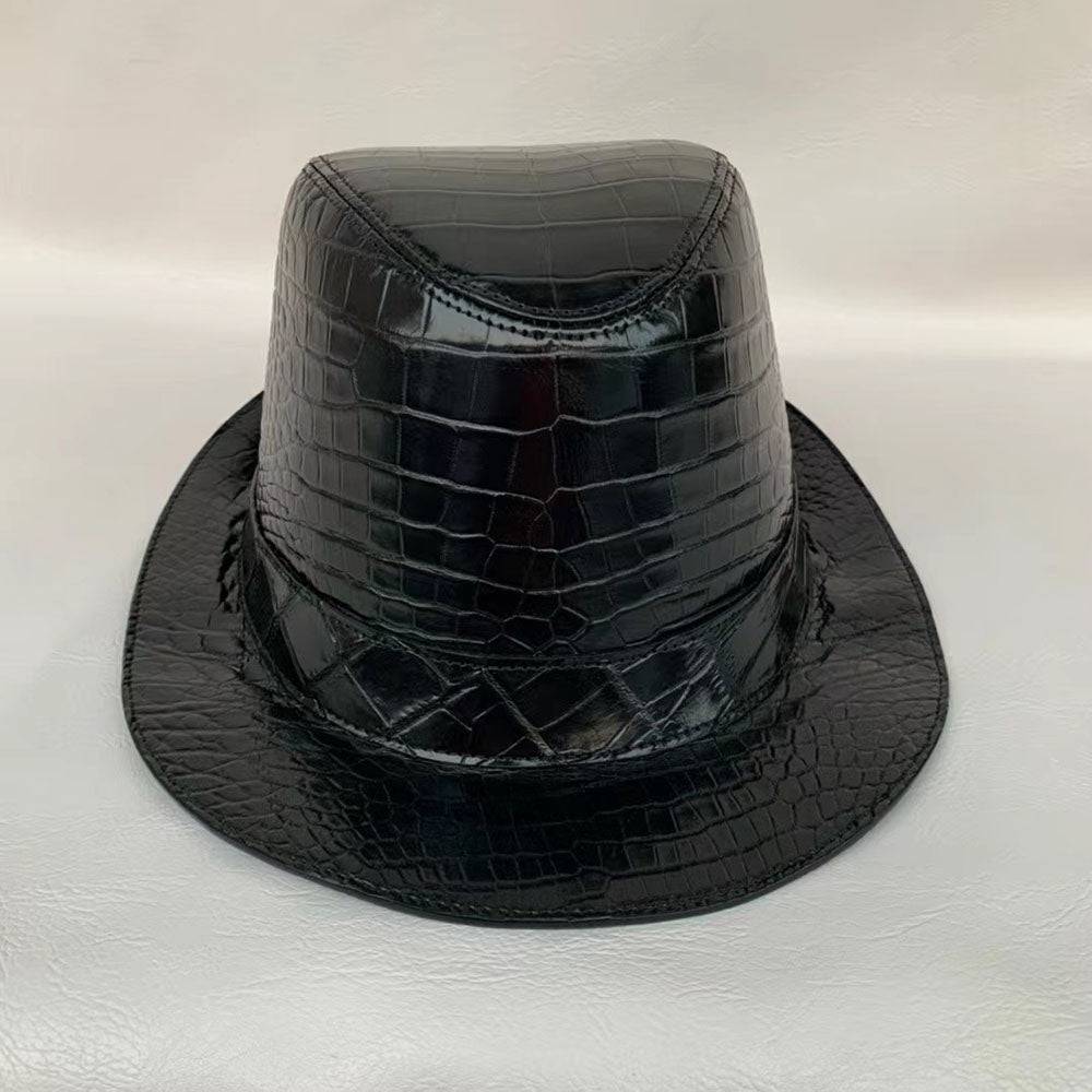Crocodile Skin Leather Hat， Men's Western Hat